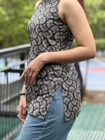 Black Holter Neck Top - Image 2